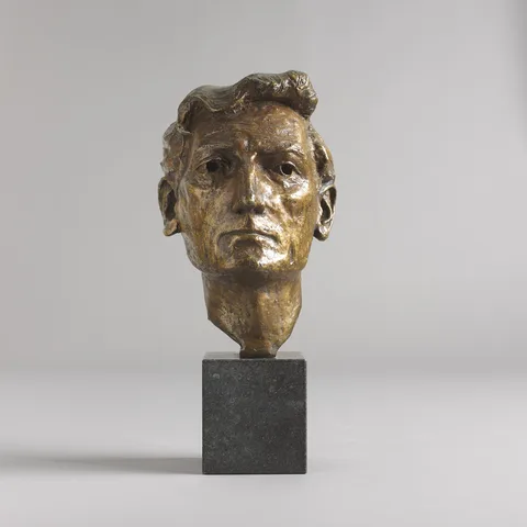 Gary Trimble, JAMES PLUNKETT, bronze on black marble base