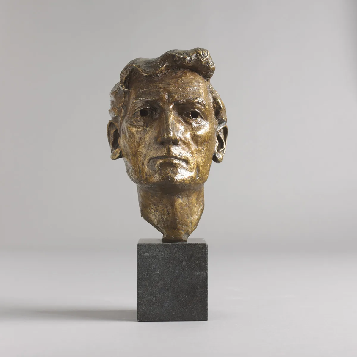 JAMES PLUNKETT by Gary Trimble, bronze on black marble base, offered Feb 2016