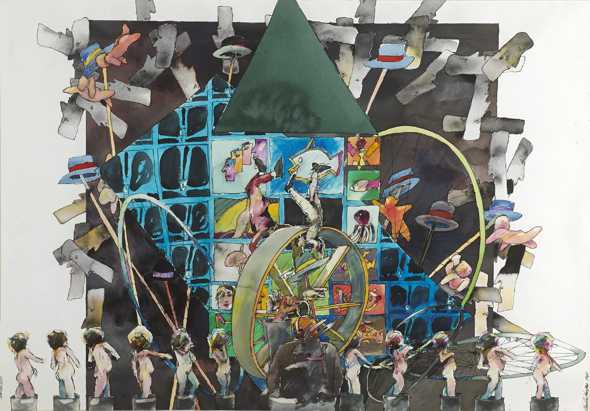 UNNOTICED EPIC by Charles Harper, 1990, watercolour and ink, offered Feb 2016