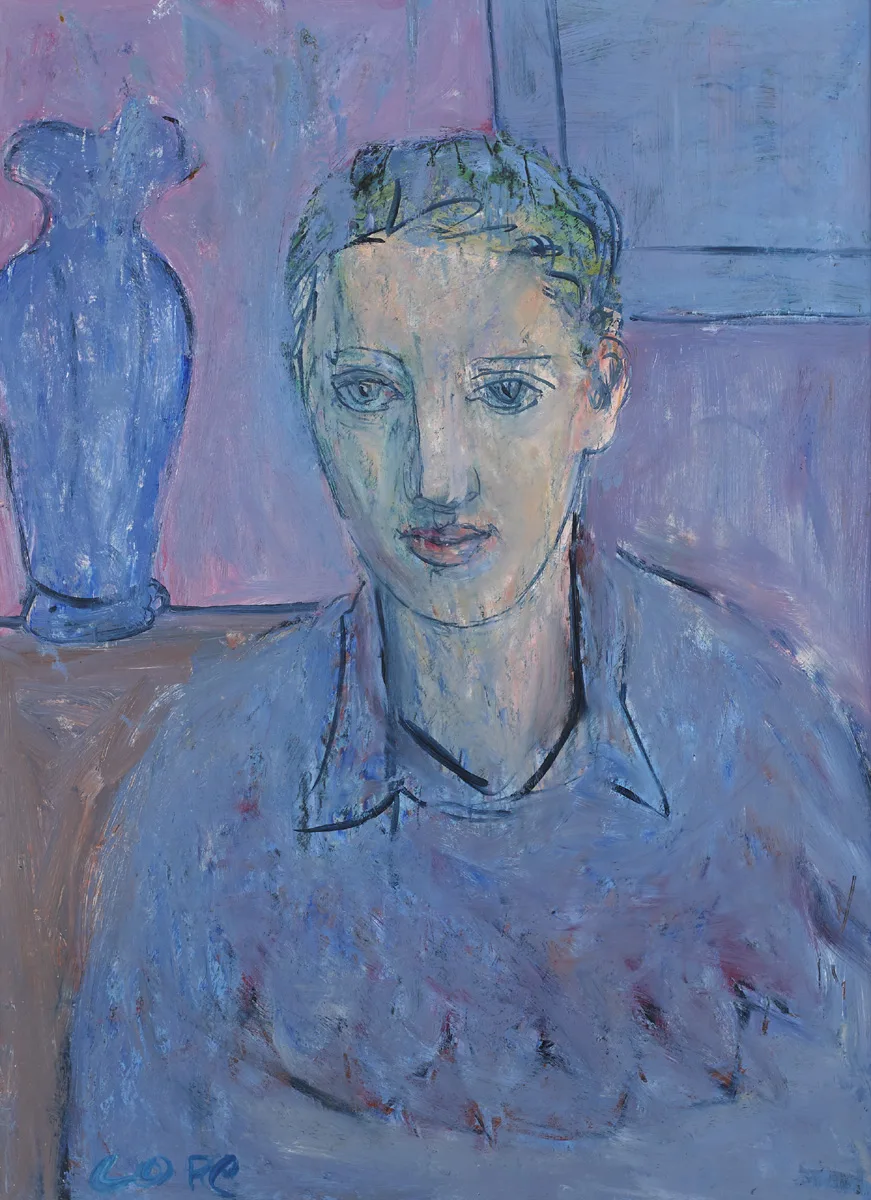 SELF PORTRAIT by Elizabeth Cope, oil on board, sold Feb 2016