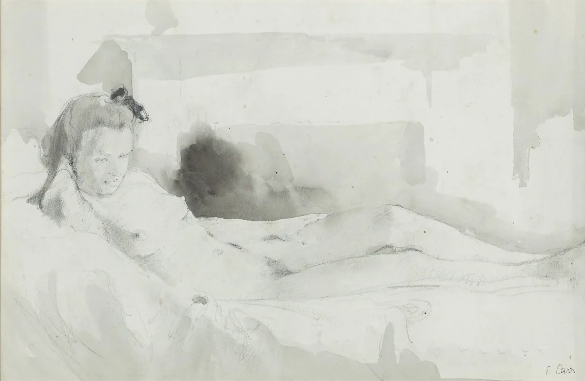 NUDE by Tom Carr, watercolour, sold Feb 2016