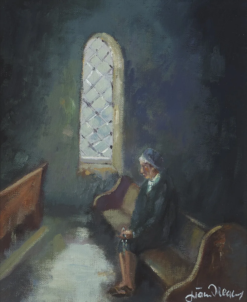INTERIOR by Liam Treacy, 1982, oil on board, sold Feb 2016