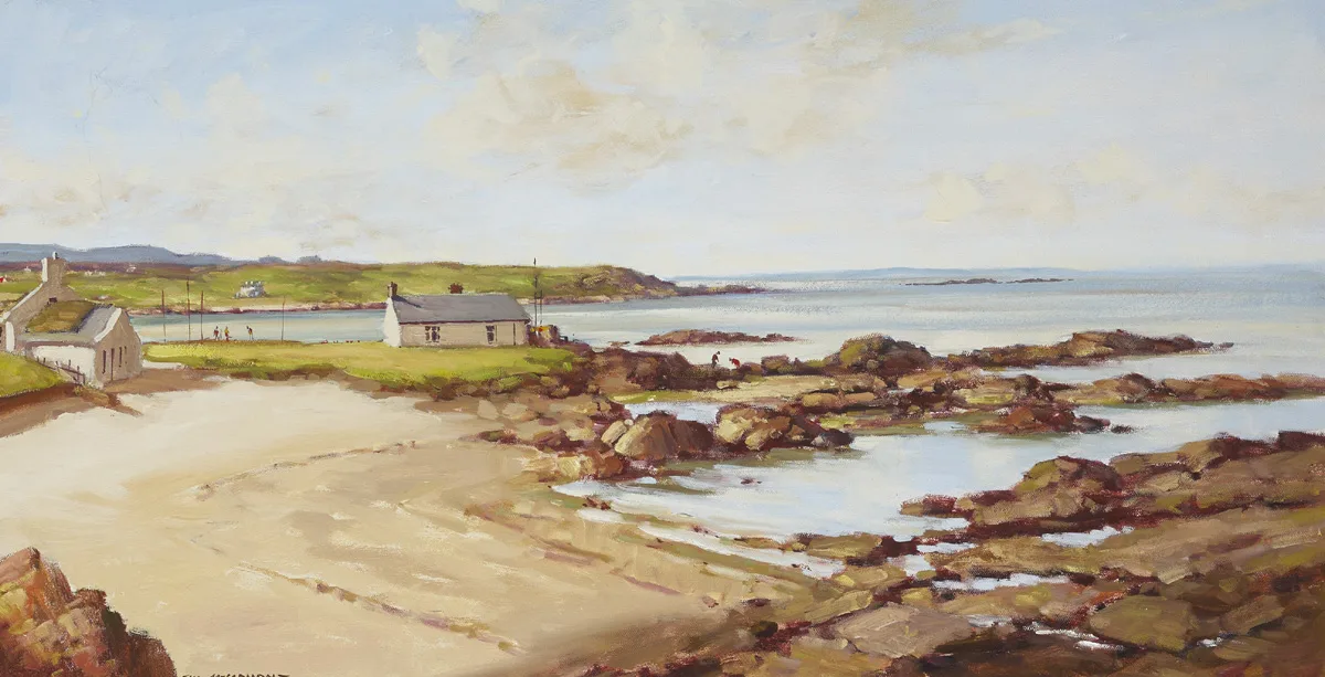 Sam McClarnon, BRIGHT DAY, INISHOWEN, COUNTY DONEGAL and AT PORTBALLINTRAE, COUNTY ANTRIM (A PAIR), oil on canvas; (2)