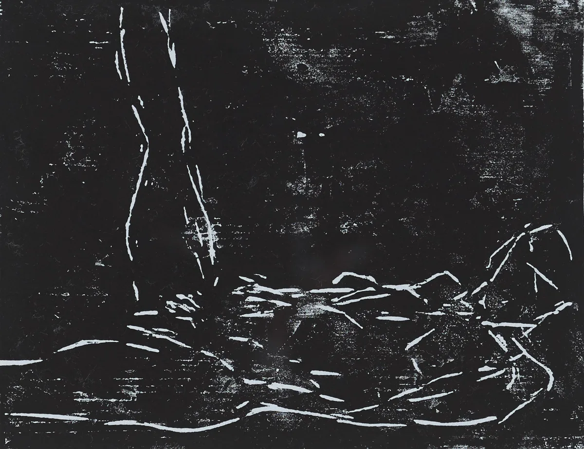 CRANE by Tracey Emin, 2015, woodcut; (no. 17 from an edition of 50), sold Feb 2016