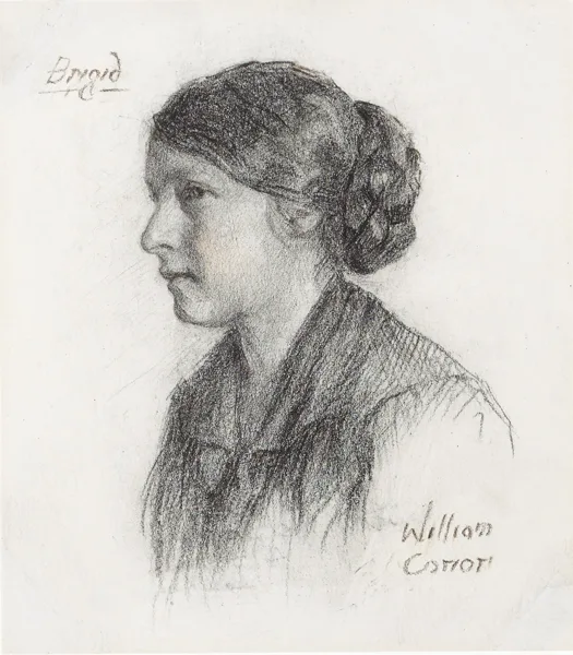 BRIGID by William Conor, charcoal, sold Nov 2015