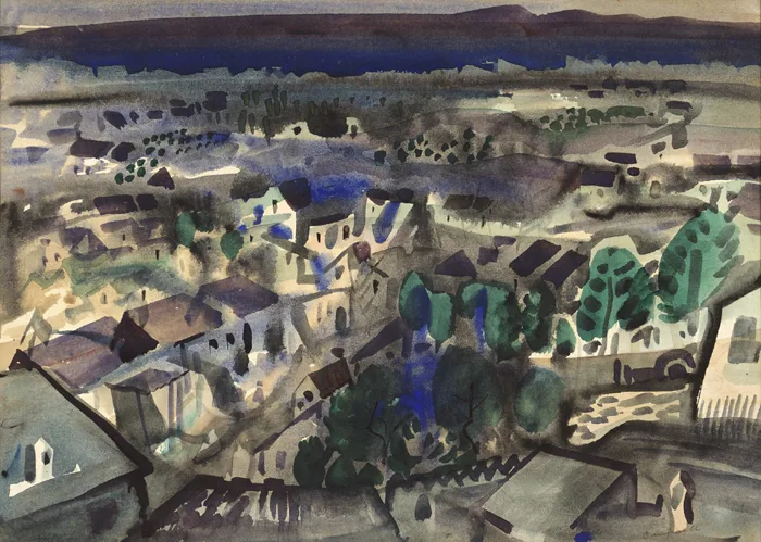 George Campbell, MÁLAGA, watercolour