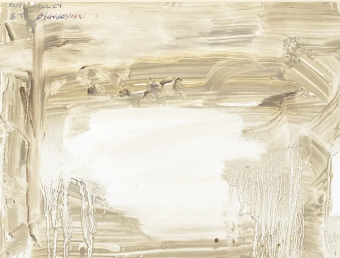 POND by Basil Blackshaw, mixed media on paper, sold Nov 2015
