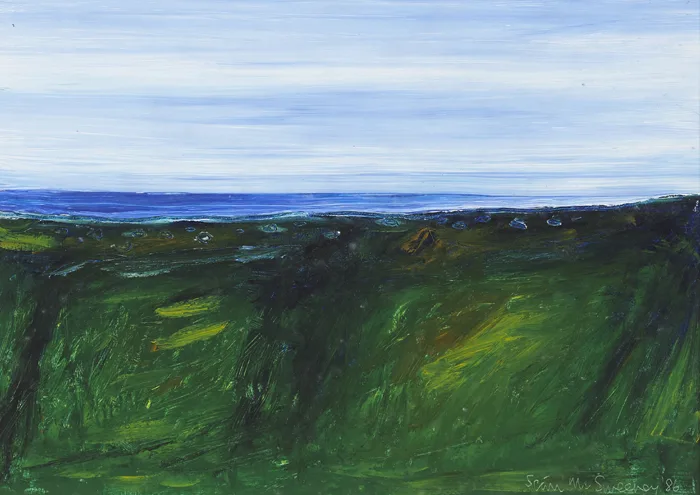 SEA FIELDS by Seán McSweeney, 1986, oil on board, sold Nov 2015