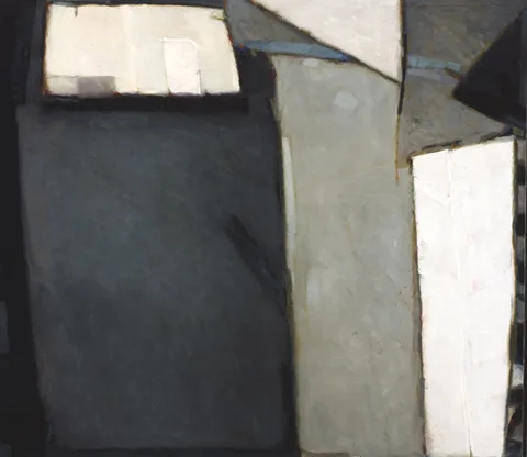 THE HOUSE, KITE & SCARECROW by John Shinnors, oil on canvas, sold Nov 2015