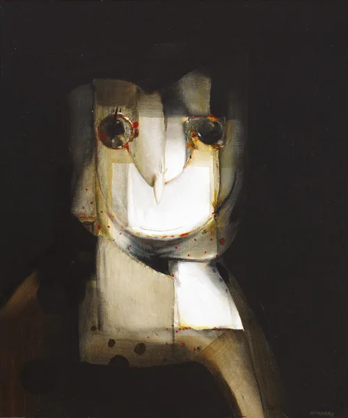 SCARECROW by John Shinnors, oil on board, sold Nov 2015