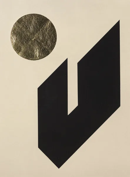 TANGRAM III by Patrick Scott, 2005, carborundum and gold leaf; (no. 52 from edition of 75), sold Nov 2015