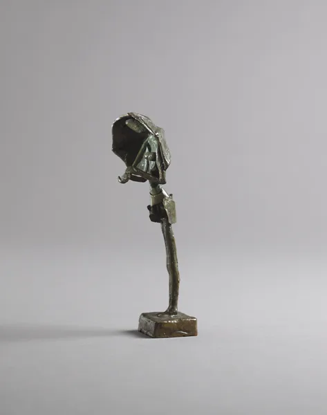 WOMAN WITH UMBRELLA by Ana Duncan, bronze, sold Nov 2015