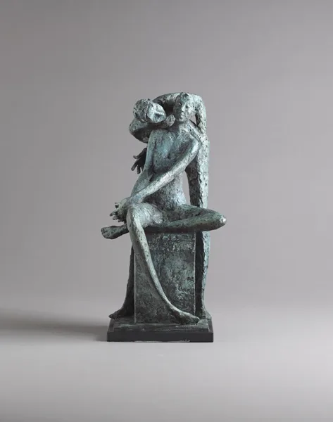 THE COUPLE by Bob Quinn, bronze; (no 1 from an edition of 9), sold Nov 2015