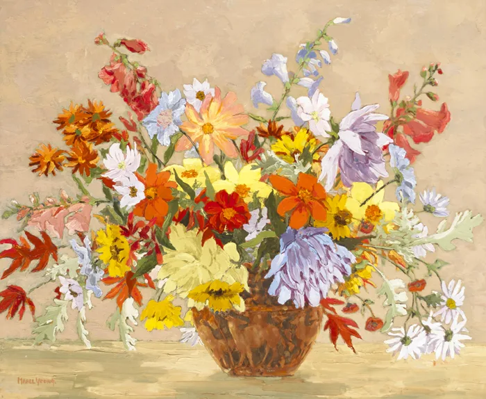STILL LIFE by Mabel Young, oil on board, sold Nov 2015
