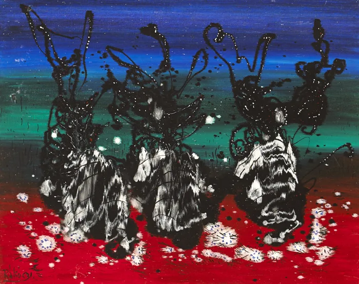 LANGOUSTINES by Basil Rakoczi, 1961, oil on canvas, sold Nov 2015