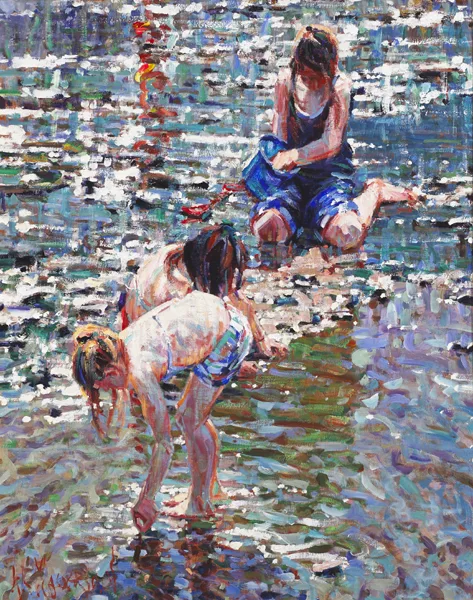 TRAMORE (BEACH STUDY) by Arthur K. Maderson, oil on panel, sold Nov 2015