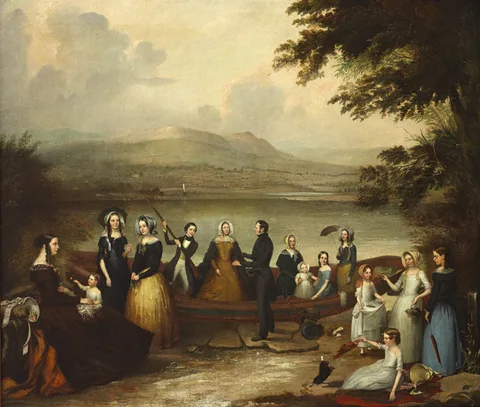 Joseph Patrick Haverty, GROUP PORTRAIT OF A FAMILY, c.1850, oil on canvas