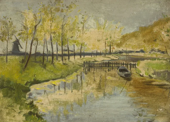 EDAM, THE NETHERLANDS by Estella Solomons, 1911, oil on board, sold Sep 2015