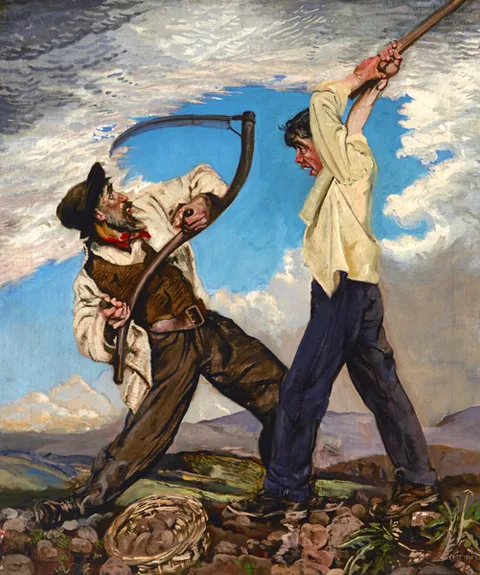 Seán Keating, ILLUSTRATION FOR THE PLAYBOY OF THE WESTERN WORLD - FRONTISPIECE, 1923, oil on canvas