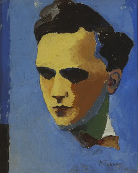 MÍCHEÁL MAC LIAMMÓIR by Yvonne Jammet, 1944, oil on canvas board, sold Sep 2015