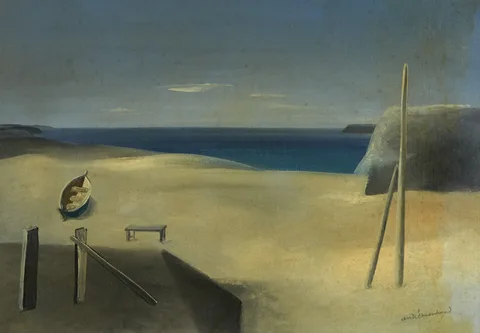 André Marchand, BEACHED BOAT, oil on canvas
