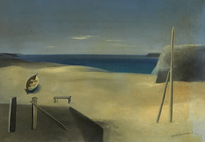 BEACHED BOAT by André Marchand, oil on canvas, offered Sep 2015