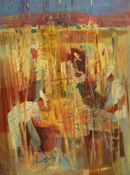 THE REAPERS by George Campbell, 1958, oil on board, sold Sep 2015