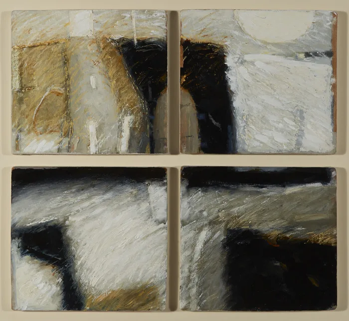 TERRIBLE DAY, LOOP HEAD, COUNTY CLARE by John Shinnors, oil on panel; (in four parts), sold Sep 2015