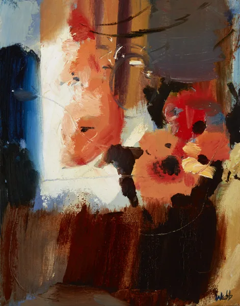 DECEMBER POPPY by Kenneth Webb, c.1986, oil on canvas, sold Sep 2015