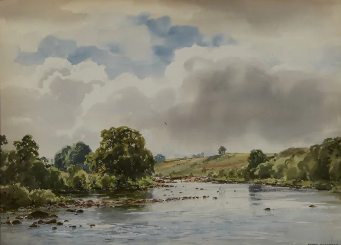 VIEW OF RIVER MAINE by Frank Egginton, watercolour, offered Sep 2015