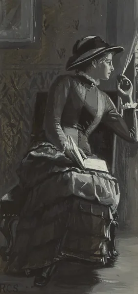 Robert Catterson-Smith, THE READER, gouache