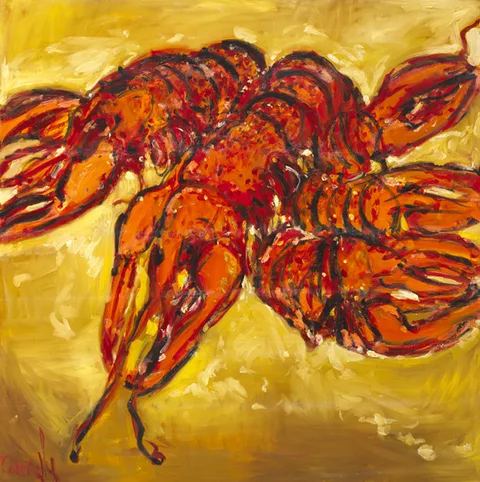 LOBSTER by Deborah Donnelly, oil on canvas, sold Sep 2015