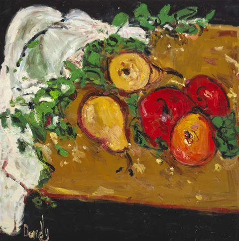 FRUIT AND VEGETABLES by Deborah Donnelly, oil on canvas, sold Sep 2015
