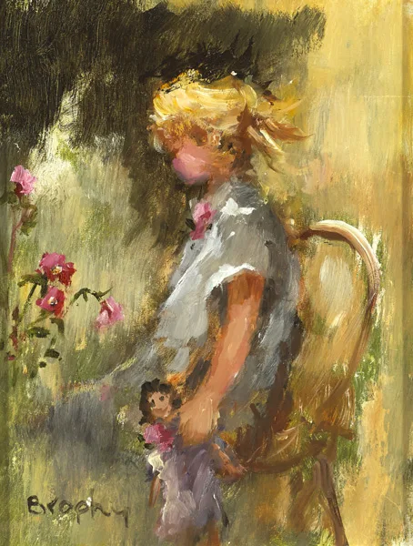 IN DISGRACE by Elizabeth Brophy, oil on board, sold Sep 2015