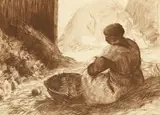 Patrick Leonard, WOMAN SEATED WITH A BASKET, 1938 and HEAD OF A YOUNG BOY (A PAIR)