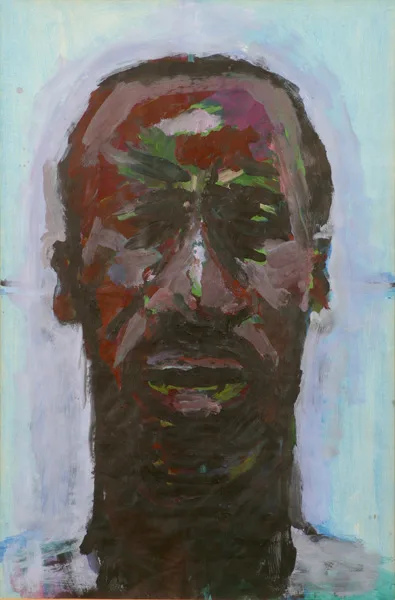 Joseph O'Connor, HEAD, oil on paper