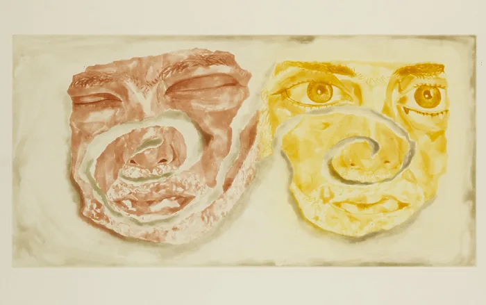 CELTIC SELF PORTRAIT by Francesco Clemente, 2003, aquatint etching; (no. 4 from edition of 50), sold Mar 2015