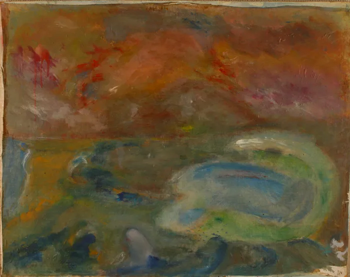 UNTITLED LANDSCAPE by Noel Sheridan, oil on canvas laid on board, sold Mar 2015