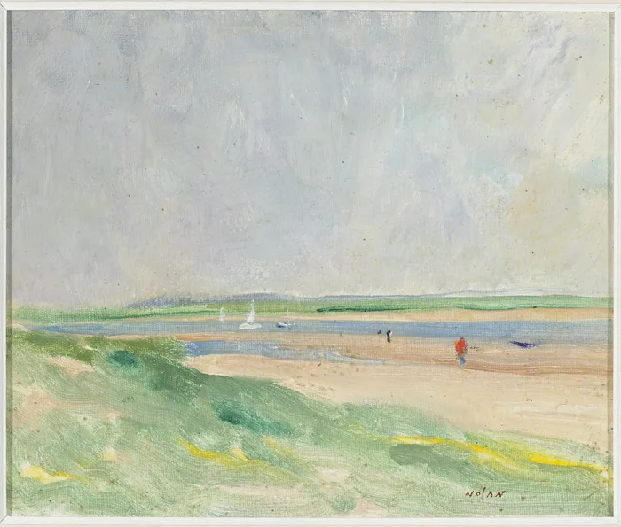 THE ESTUARY, MALAHIDE by James Nolan, oil on canvas board, offered Mar 2015