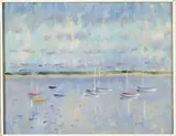 James Nolan, MOORED BOATS IN A BAY