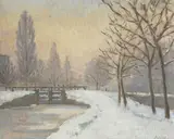 David Hone, SNOW STUDY, GRAND CANAL and PONT DES ARTS, PARIS (A PAIR)