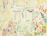 Father Jack P. Hanlon, VERANDA WITH TABLES AND PLANTS
