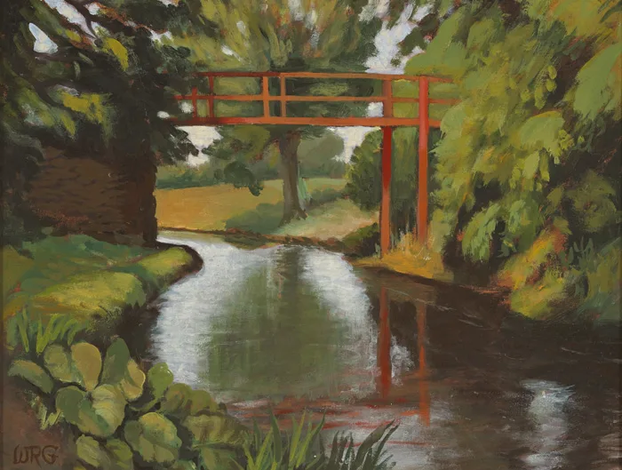 BRIDGE AT BALLYDRAIN by William R. Gordon, oil on board, offered Mar 2015