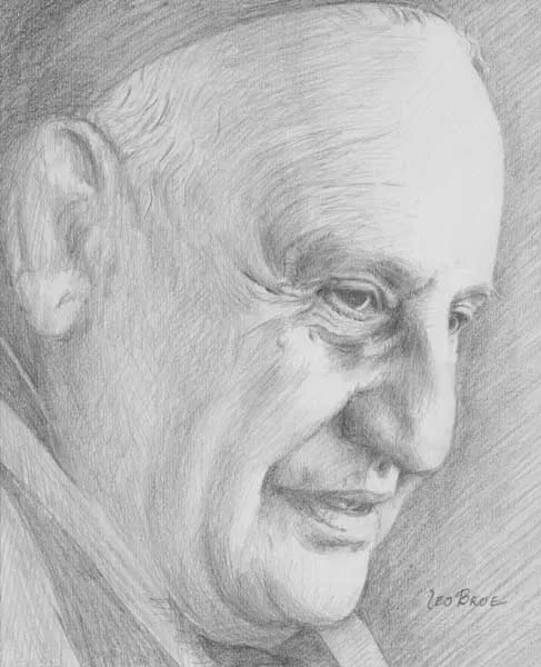 POPE JOHN XXII by Leo Broe, pencil, offered Mar 2015
