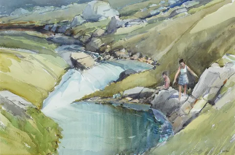 James Watson, SUMMER HEAT, GLENDUN, watercolour