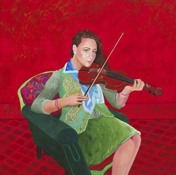 THE FIDDLE PLAYER by Gabriel Murray, oil on canvas, offered Mar 2015