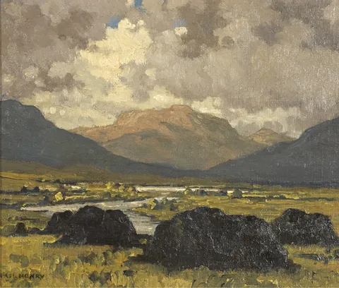 Paul Henry, MAAM VALLEY, CONNEMARA, oil on canvas laid on board