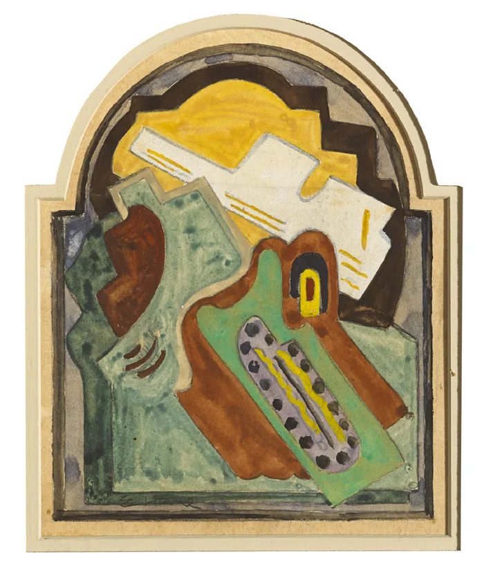 ABSTRACT COMPOSITION by Evie Hone, gouache, offered May 2015
