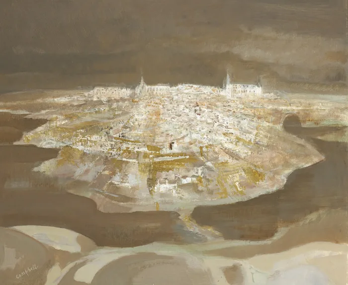TOLEDO by George Campbell, oil on board, sold May 2015