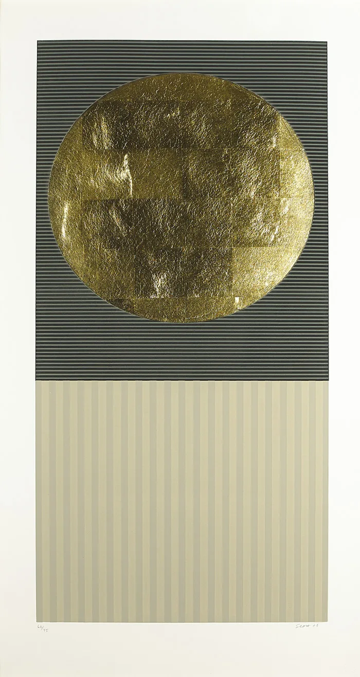 UNTITLED IV by Patrick Scott, 2006, carborundum and gold leaf; (no. 46 from edition of 75), sold May 2015